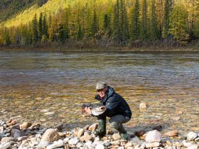 Рыбалка на трофейного тайменя на реке Гонам