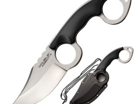 Нож с фиксированным клинком Cold Steel Double Agent II, сталь AUS-8A, рукоять zytel, черный