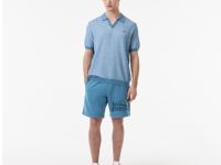 Мужское трикотажное поло Lacoste из смеси органического хлопка и льна