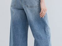 Широкие джинсы с ремнём, Синий