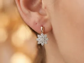 Серьги из комбинированного золота э4812сг09160400_white