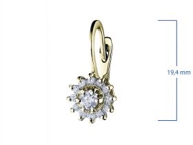 Серьги из желтого золота с бриллиантами э0301сг04202942