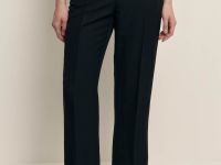 Брюки прямого кроя с добавлением льна