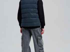 Брюки текстильные джинсовые для девочек