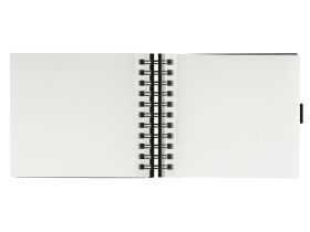 Скетчбук на спирали Гамма "Студия" 15х15 см 100 л 110 г, черный, твердая обложка, на резинке, слон