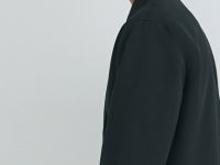 Утеплённый бомбер с отложным воротником, Черный