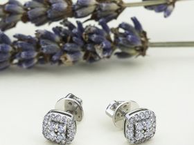 Пусеты из белого золота э4712пс03174000