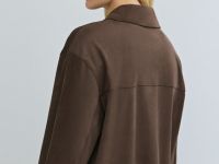 Рубашка из искусственной замши, Коричневый