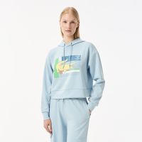 Женская короткая толстовка Lacoste с капюшоном