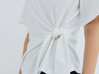 Футболка с декоративным узлом, Белый