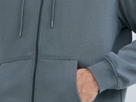 Толстовка на молнии с капюшоном, Серый