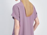 Блузка с коротким рукавом и отложным воротником