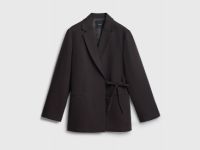 Жакет с запахом на завязках, Коричневый