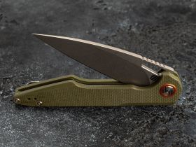 Складной нож Artisan Archaeo, сталь D2, рукоять G10, green