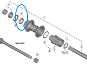 Подшипник Shimano 3/16 для задней втулки (3/16" на 13 шаров)