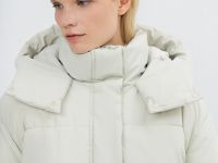 Утеплённая куртка с капюшоном, Бежевый