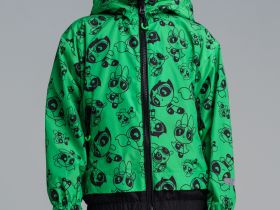 Куртка текстильная с полиуретановым покрытием для девочек (ветровка)