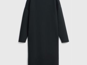 Платье с вырезом лодочка, Черный