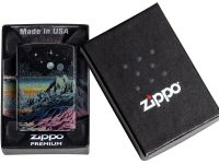 Зажигалка ZIPPO Space in Color Design с покрытием 540 Tumbled Chrome, латунь/сталь, разноцветная, 38x13x57 мм