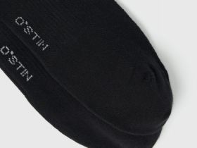 Короткие носки с поддержкой стопы, Черный