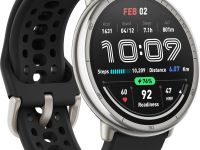 Умные часы Amazfit Active 2R Серебристые, с чёрным ремешком