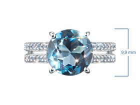 Кольцо из серебра с и топазом э0671кц04250351_white