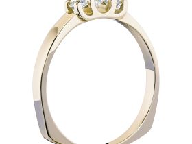 Кольцо из желтого золота с бриллиантами э0301кц07153600