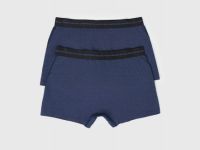 Трикотажные трусы в микрополоску, 2 шт., Синий