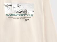 Лонгслив с принтом для мальчиков, Бежевый