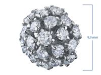 Пусеты из белого золота с бриллиантами э0901пс07130700