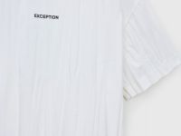 Футболка из жатой ткани с принтом, Белый