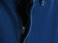 Укороченные широкие джинсы, Синий