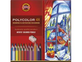 Набор карандашей цветных Koh-I-Noor "Polycolor 3836" 48 цв., заточен.+ точилка+2 ч/гр. кар.