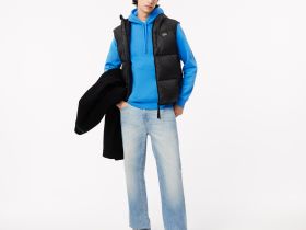 Мужское худи Lacoste классического кроя с флисом