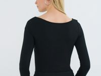Боди из вискозы, Черный