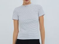 Футболка в рубчик, Белый