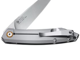 Нож складной Ruike P831S-SA, сталь 14C28N, рукоять сталь, серый