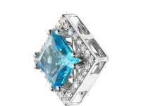 Подвеска из белого золота с топазом э4771пд05220417