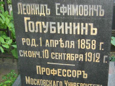 Могила Голубинина Леонида Ефимовича (1858-1912)