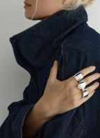Кольца O'STIN х Яндекс Музыка x «Сироткин», 5 шт., Серебряный