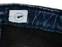 Полукомбинезон текстильный джинсовый утепленный флисом для мальчиков