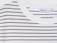 Футболка в рубчик, Белый