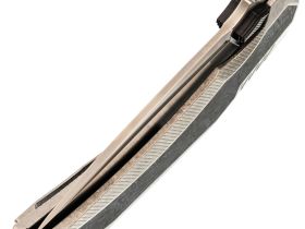 Складной нож TuoTown Tiburon satin, сталь Tmax, рукоять Grey Crystal Ti/Chaotic Black CF