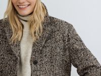 Шапка с отворотом, Бежевый