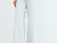 Широкие джинсы из плотного денима, Голубой