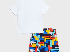 Комплект детский трикотажный для мальчиков: фуфайка (футболка), шорты