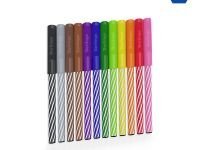 Набор фломастеров Berlingo "SuperTwist" 12 цв., смываемые, рисунок на корпусе, блистер