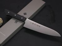Кухонный нож Tojiro Сантоку, сталь VG-10 в обкладках из дамаска, рукоять микарта