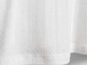 Пижамный лонгслив из ажурного трикотажа, Белый