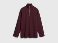 Джемпер с воротником-стойкой на молнии, Фиолетовый